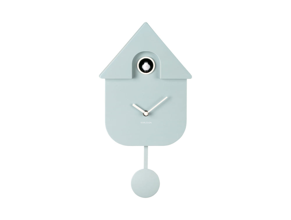 Karlsson Wall clock Modern Cuckoo ABS soft blue