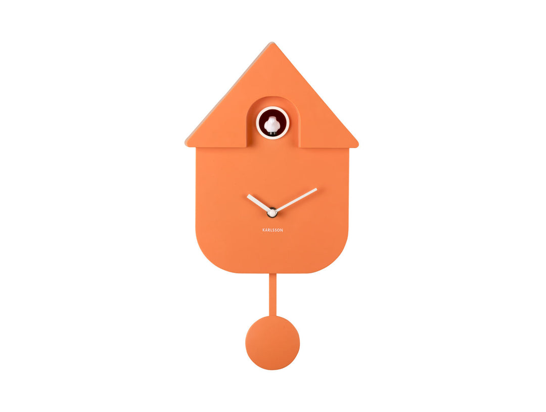 Karlsson Wall clock Modern Cuckoo ABS bright orange