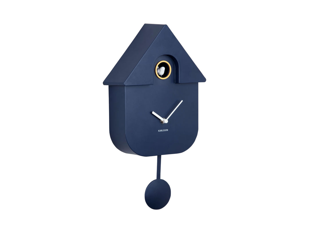 Karlsson Wall clock Modern Cuckoo ABS dark blue