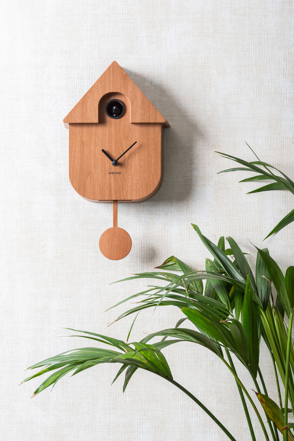 Karlsson Wall clock Modern Cuckoo dark wood print