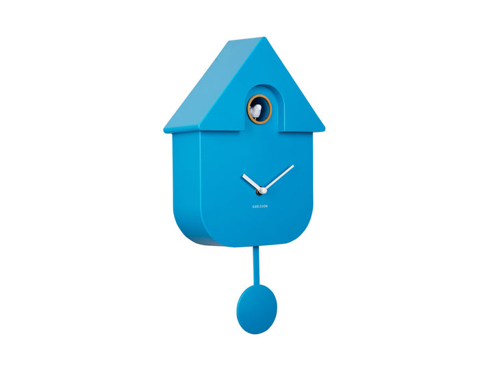 Karlsson Wall clock Modern Cuckoo ABS bright blue