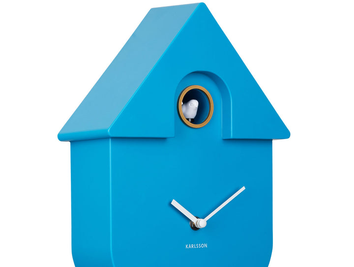 Karlsson Wall clock Modern Cuckoo ABS bright blue