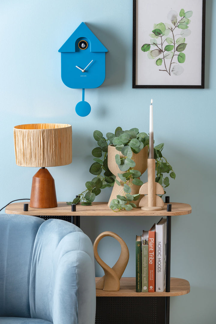 Karlsson Wall clock Modern Cuckoo ABS bright blue