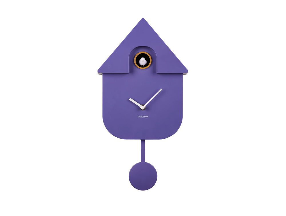 Karlsson Wall clock Modern Cuckoo ABS bright purple