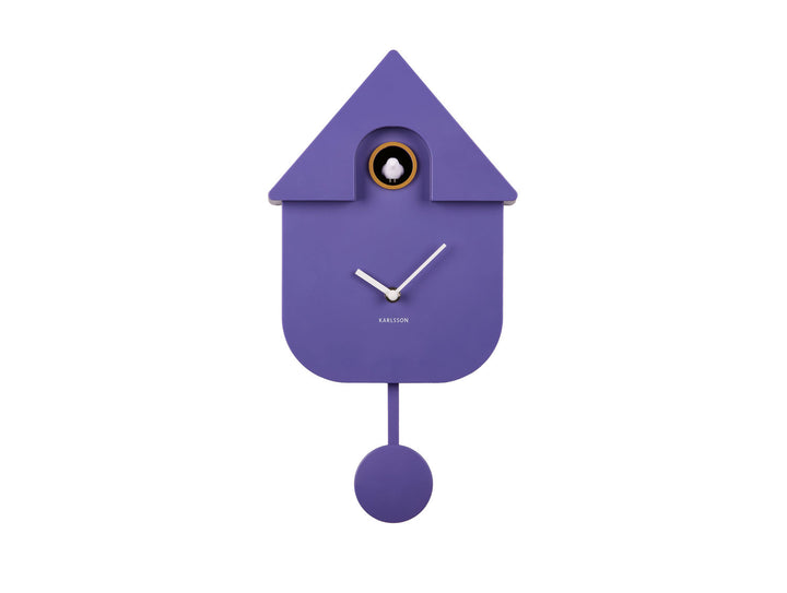 Karlsson Wall clock Modern Cuckoo ABS bright purple