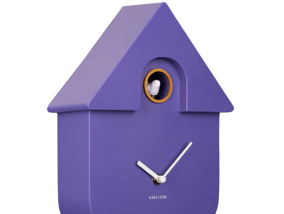 Karlsson Wall clock Modern Cuckoo ABS bright purple