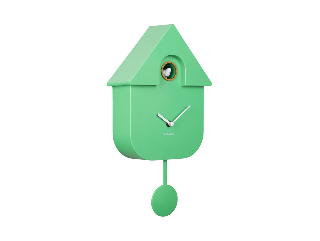 Karlsson Wall clock Modern Cuckoo ABS bright green