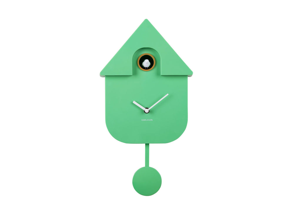 Karlsson Wall clock Modern Cuckoo ABS bright green