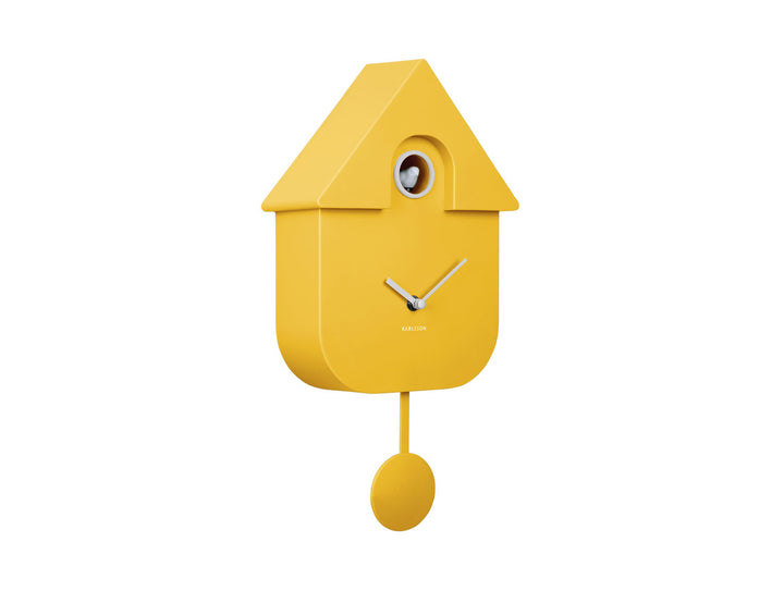 Karlsson Wall clock Modern Cuckoo ABS bright yellow