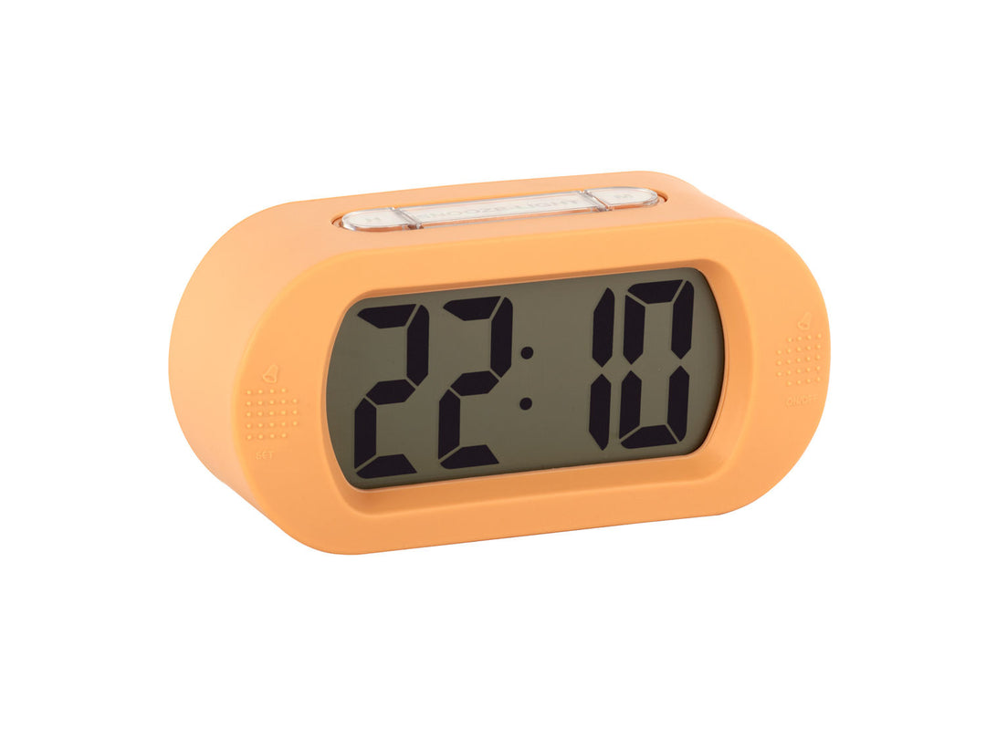 Karlsson Alarm clock Gummy rubberized soft orange