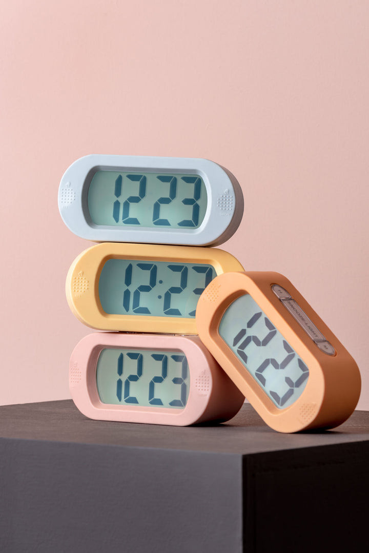 Karlsson Alarm clock Gummy rubberized soft orange