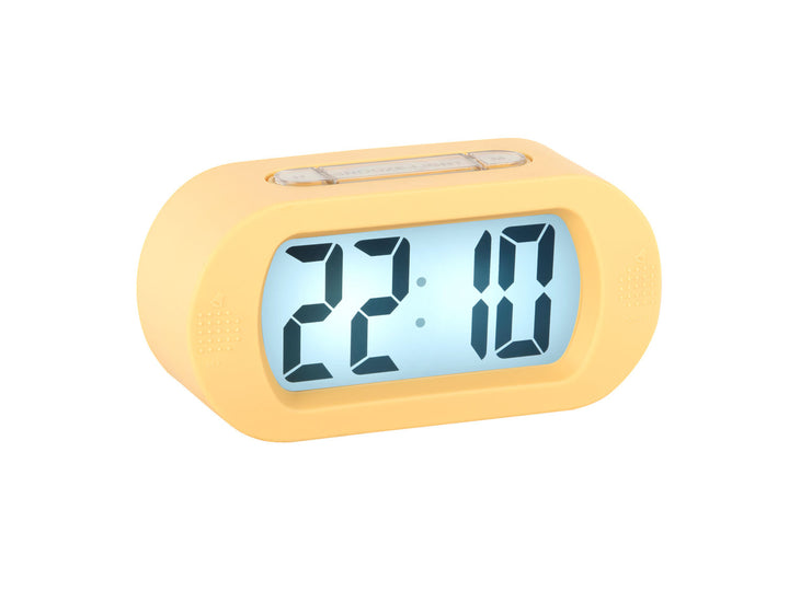 Karlsson Alarm clock Gummy rubberized soft yellow