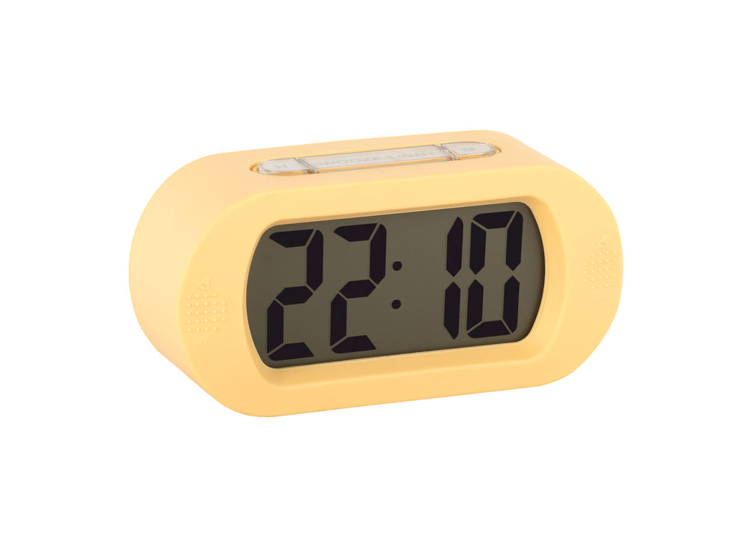 Karlsson Alarm clock Gummy rubberized soft yellow