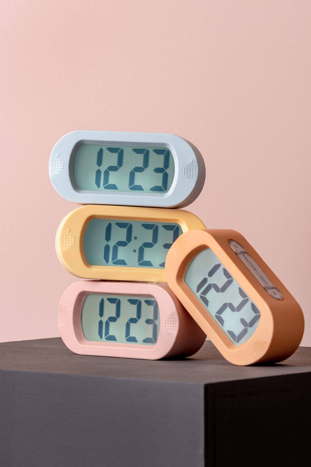 Karlsson Alarm clock Gummy rubberized soft yellow