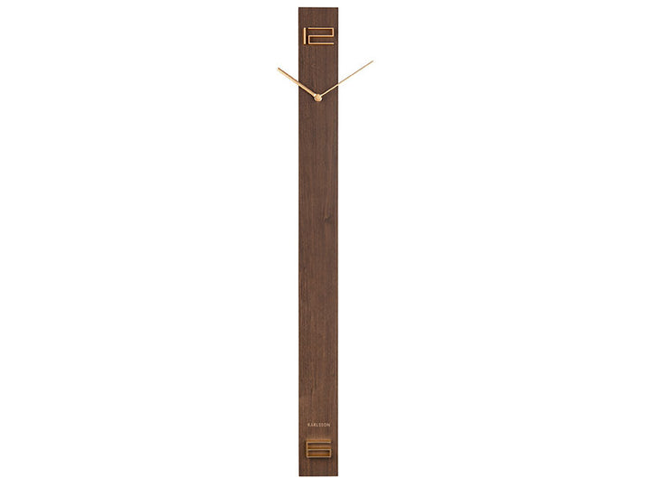 Karlsson Wall clock Discreet Long dark wood