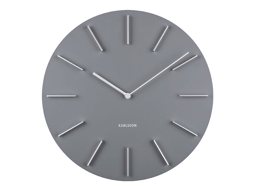 Karlsson Wall clock Discreet grey w. silver