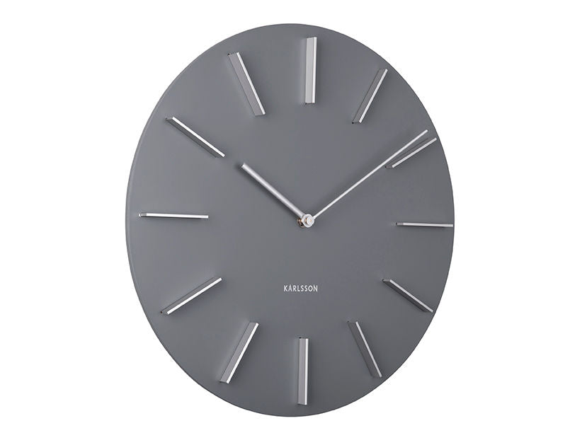 Karlsson Wall clock Discreet grey w. silver