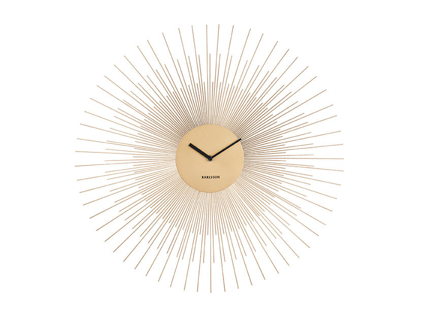 Karlsson Wall clock Peony steel large gold