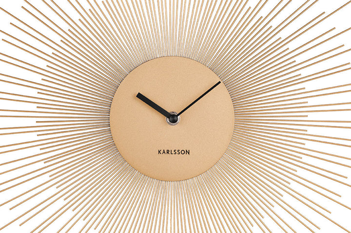 Karlsson Wall clock Peony steel large gold