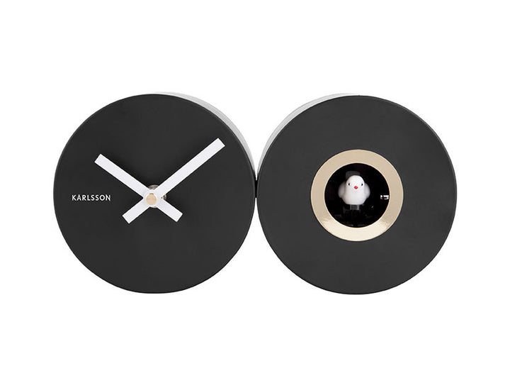 Karlsson Wall clock Duo Cuckoo matt black