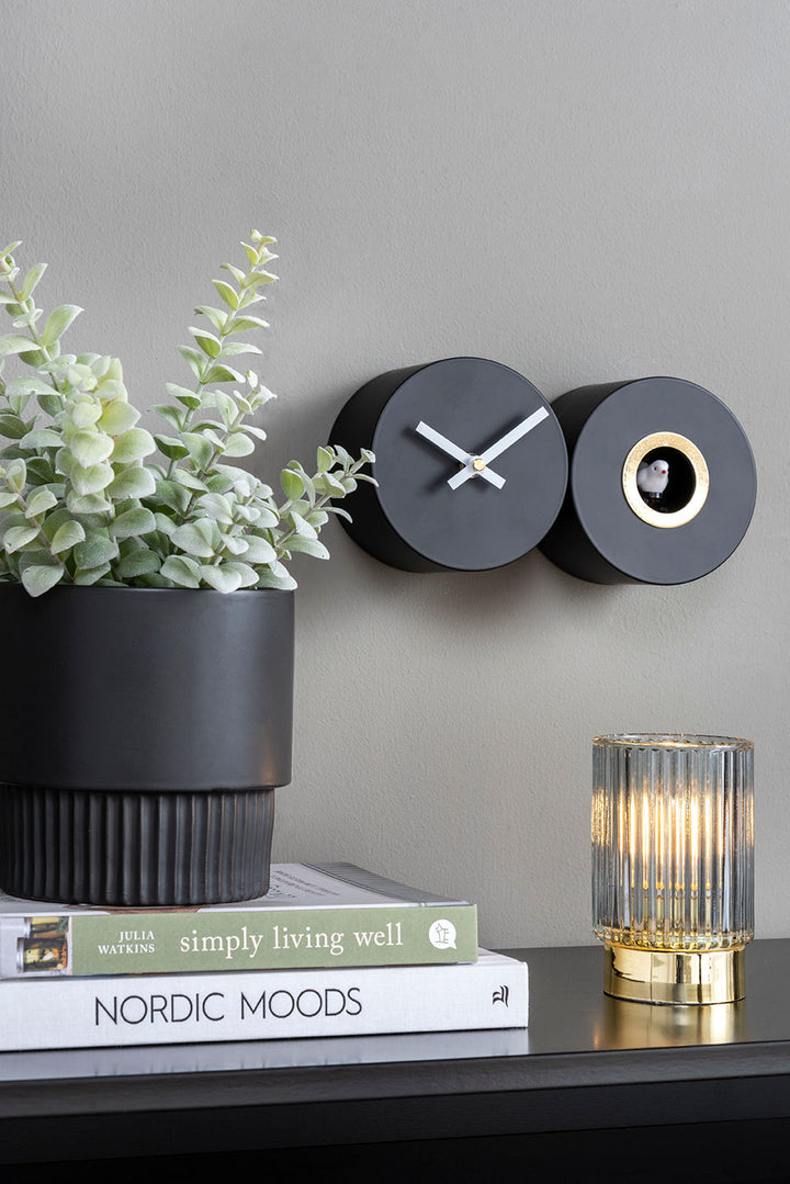 Karlsson Wall clock Duo Cuckoo matt black