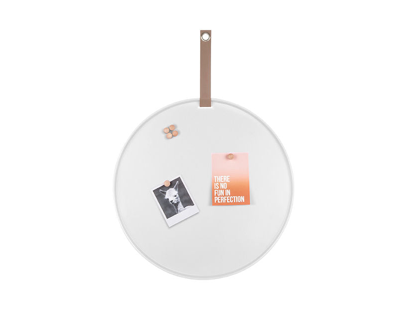 present time Memo board Perky iron white