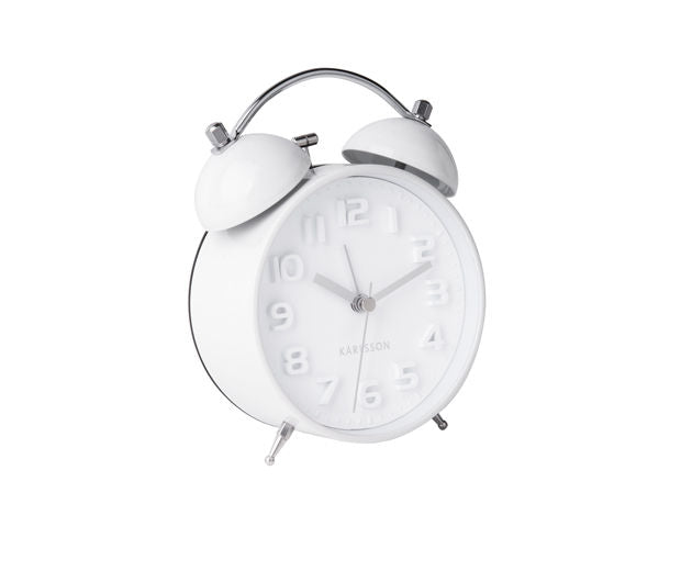 Karlsson Alarm clock mr. White white case