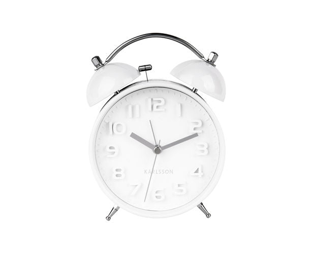 Karlsson Alarm clock mr. White white case