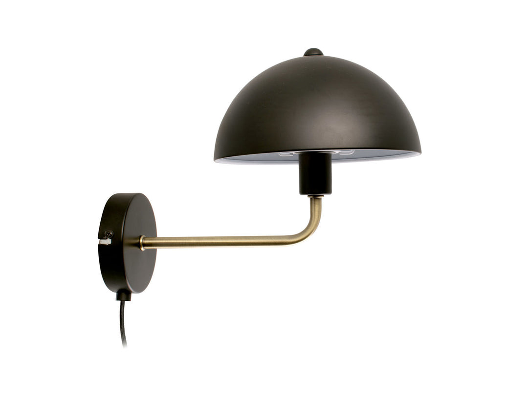 Leitmotiv Wall Lamp Bonnet metal matt black