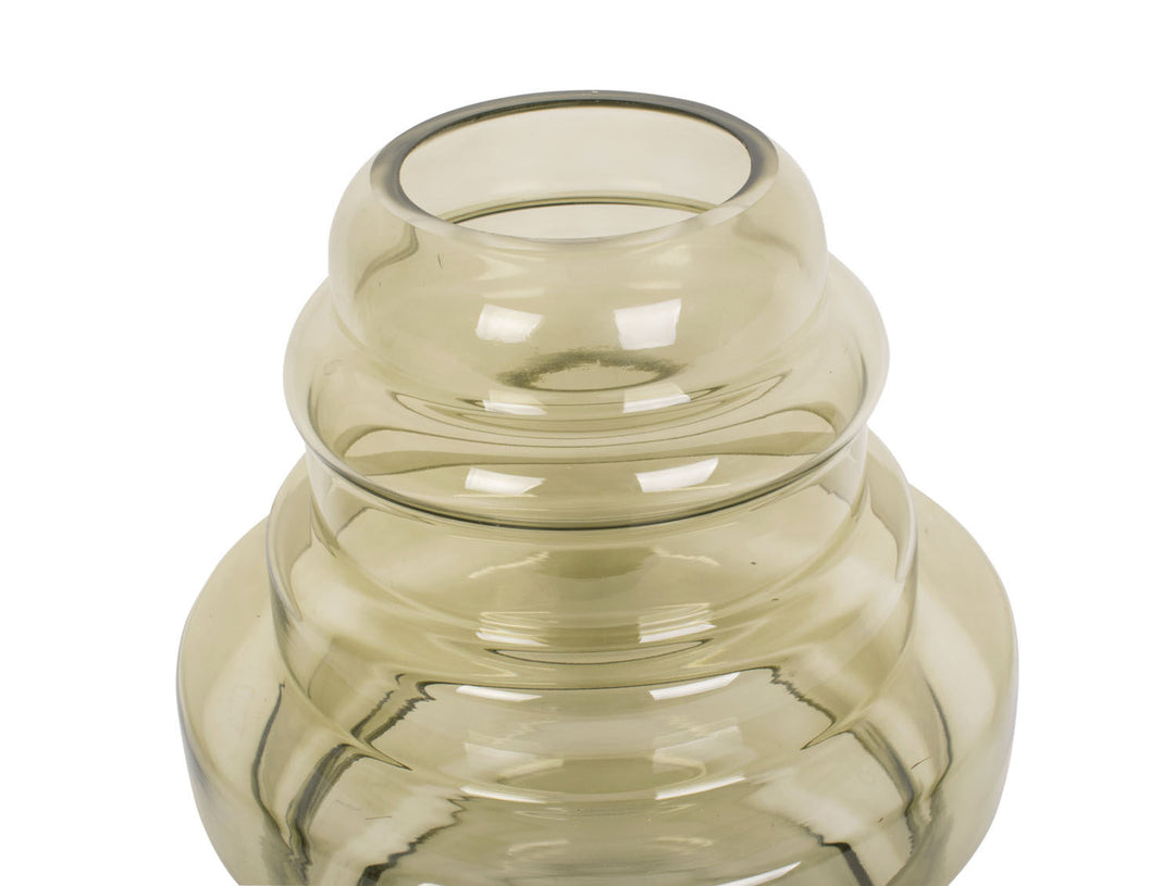 present time Vase Distinct glass moss green large