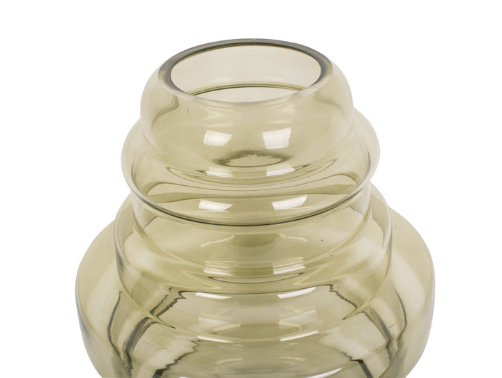 present time Vase Distinct glass moss green large