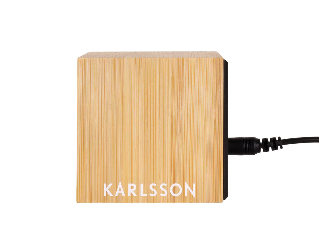 Karlsson Alarm clock Mini Cube bamboo