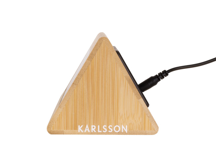 Karlsson Alarm clock Triangle bamboo