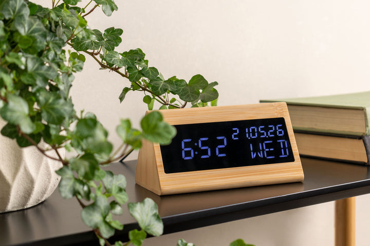 Karlsson Alarm clock Triangle bamboo