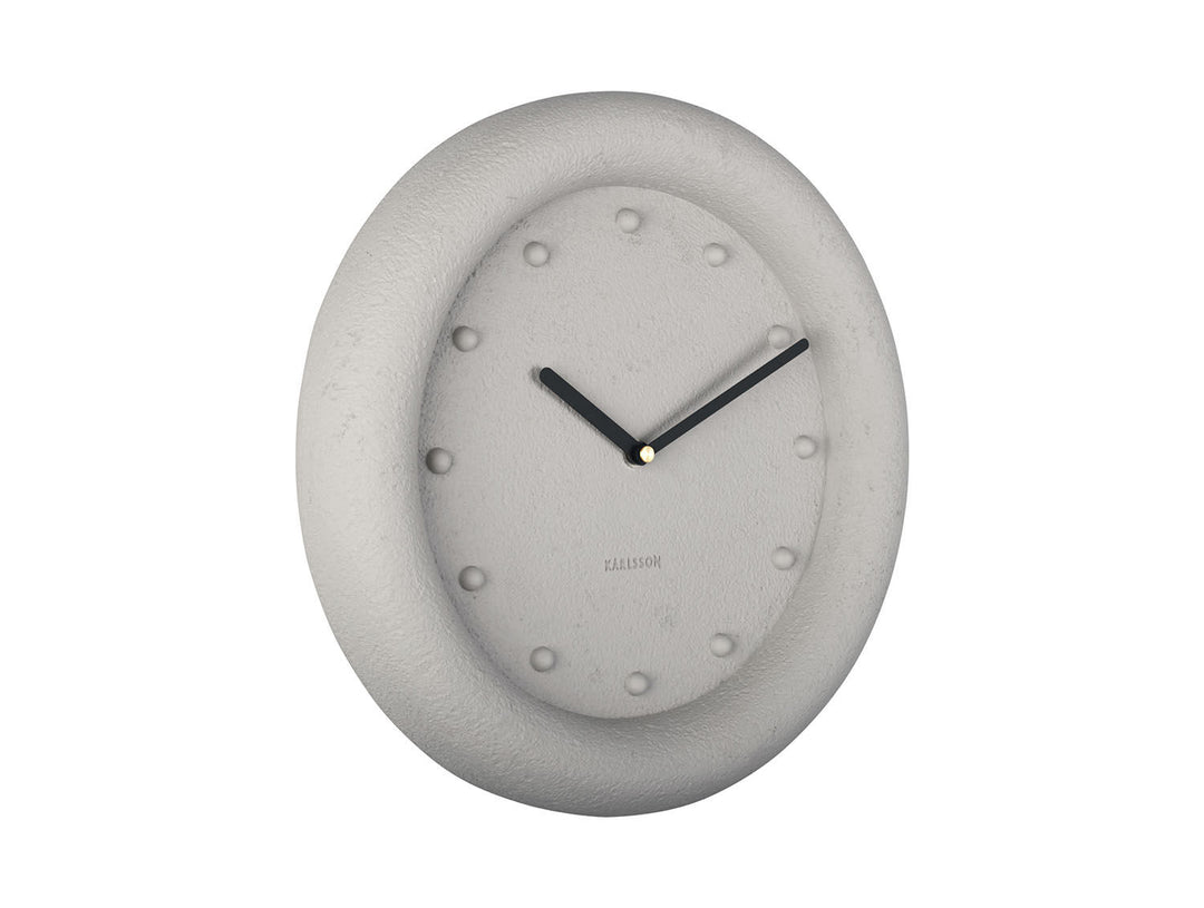 Karlsson Wall clock Petra polyresin warm grey