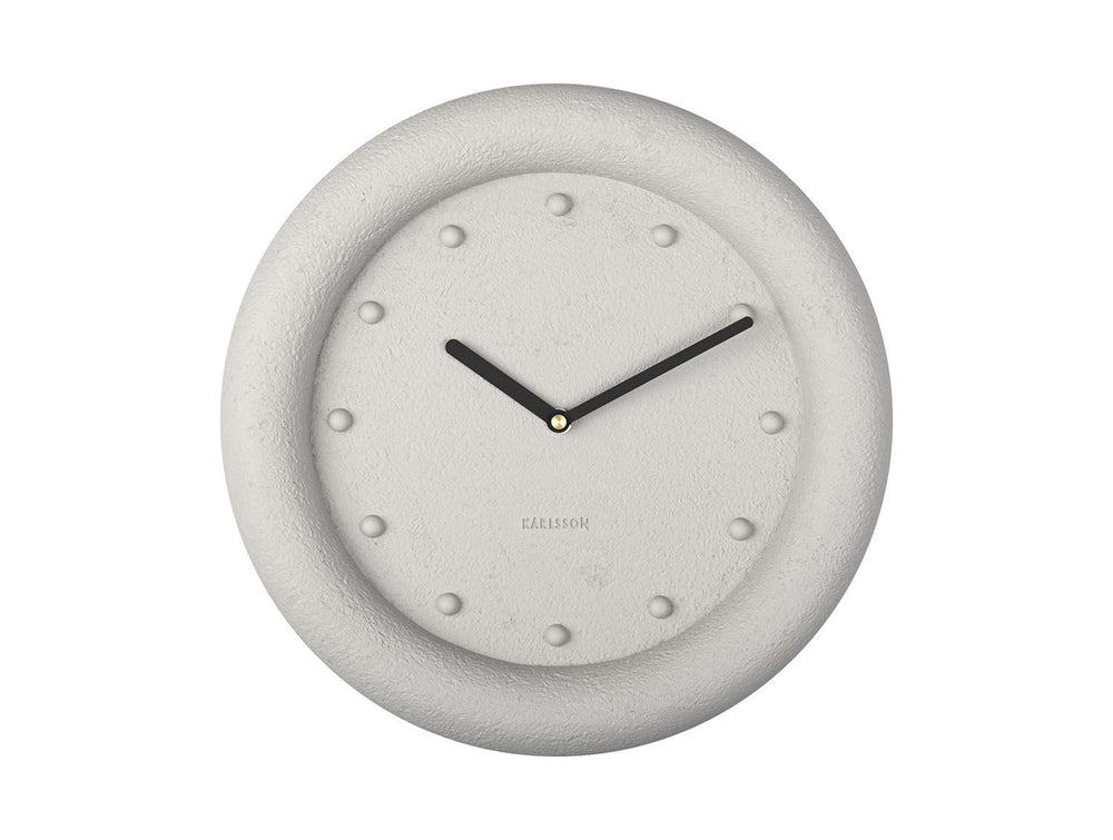 Karlsson Wall clock Petra polyresin warm grey