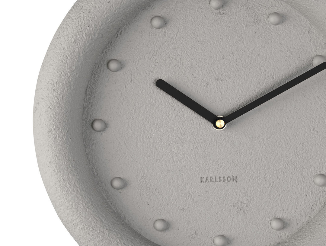 Karlsson Wall clock Petra polyresin warm grey