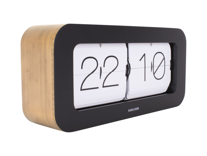 Karlsson Wall / Table clock Matiz bamboo black