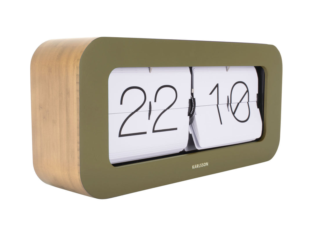 Karlsson Wall / Table clock Matiz bamboo moss green