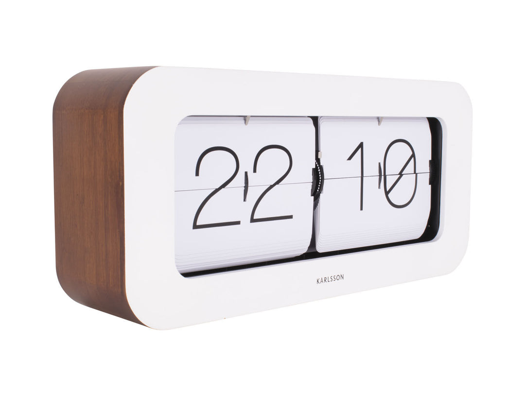 Karlsson Wall / Table clock Matiz bamboo white