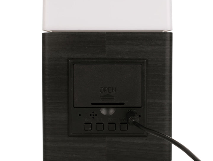 Karlsson Alarm Clock Frosted Light LED black wood veneer