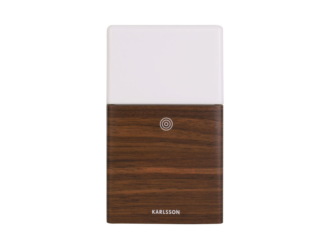 Karlsson Alarm Clock Frosted Light LED dark wood veneer