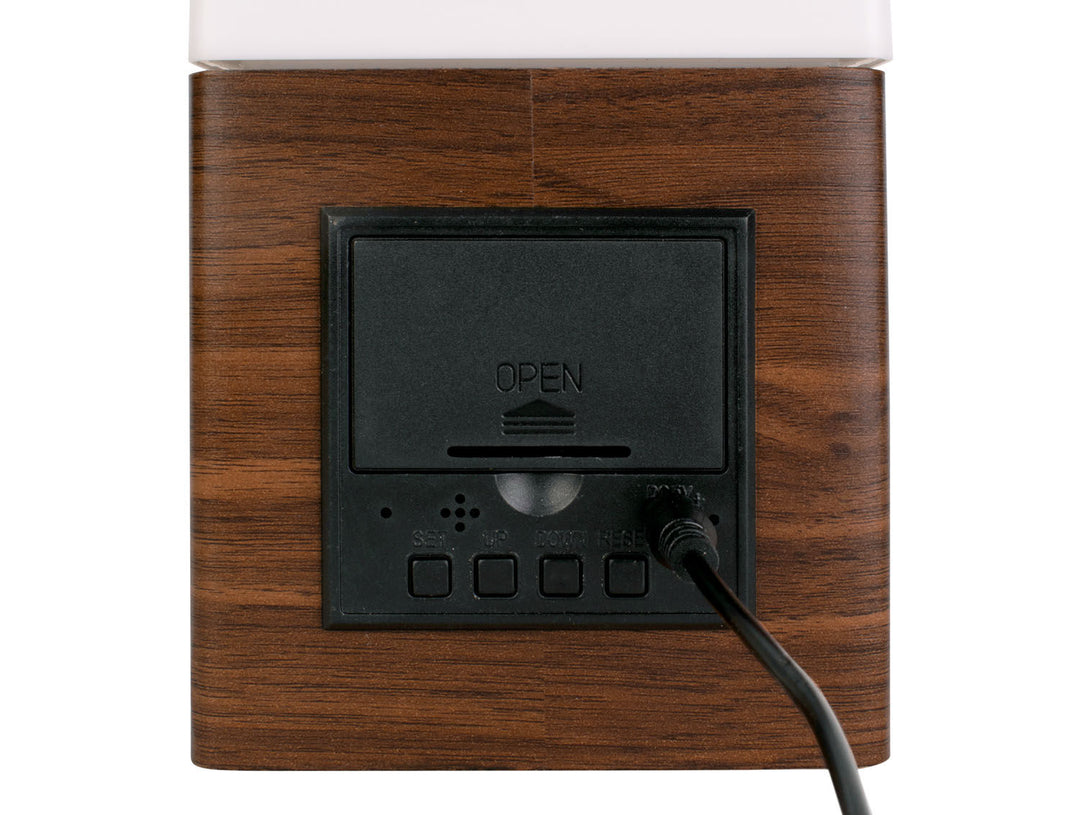 Karlsson Alarm Clock Frosted Light LED dark wood veneer