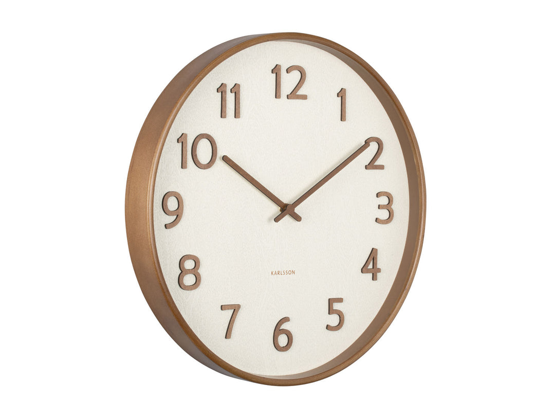 Karlsson Wall clock Pure wood grain ivory