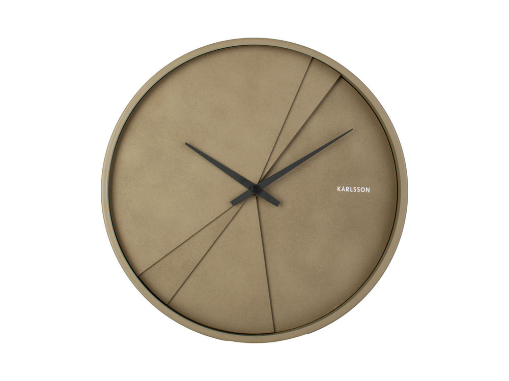 Karlsson Wall clock Layered Lines moss green