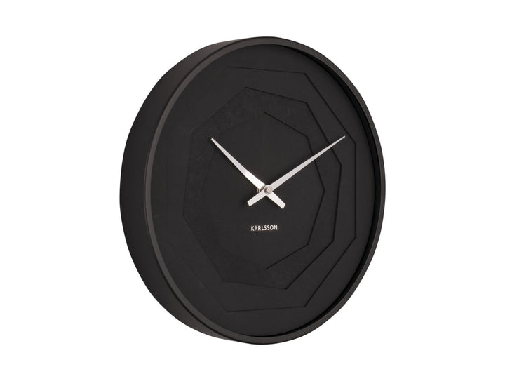 Karlsson Wall clock Layered Origami black