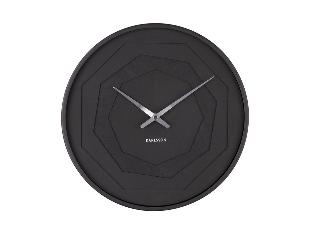 Karlsson Wall clock Layered Origami black