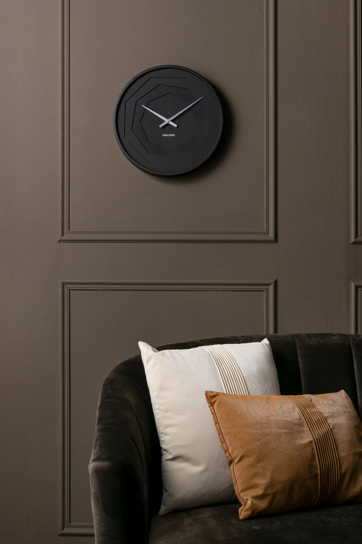 Karlsson Wall clock Layered Origami black