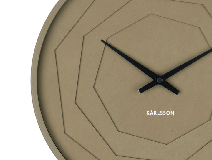 Karlsson Wall clock Layered Origami moss green