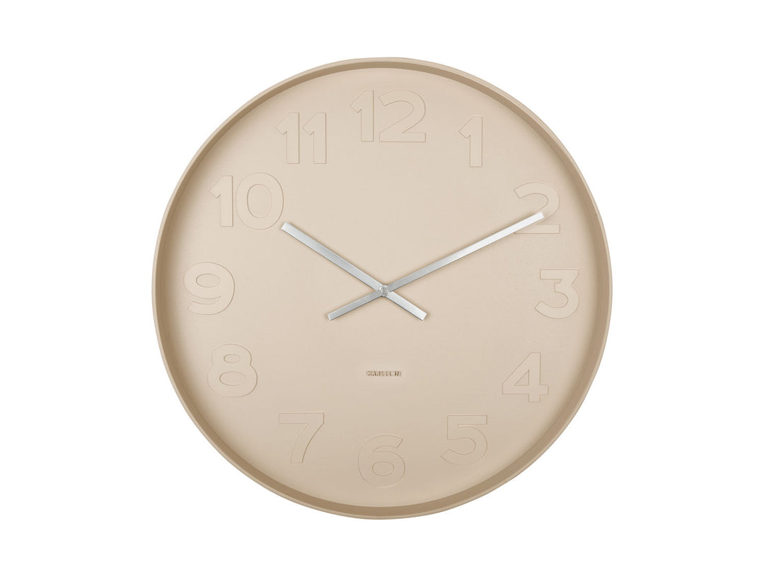 Karlsson Wall clock Mr. Brown numbers large, sand brown